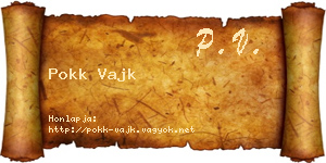 Pokk Vajk névjegykártya